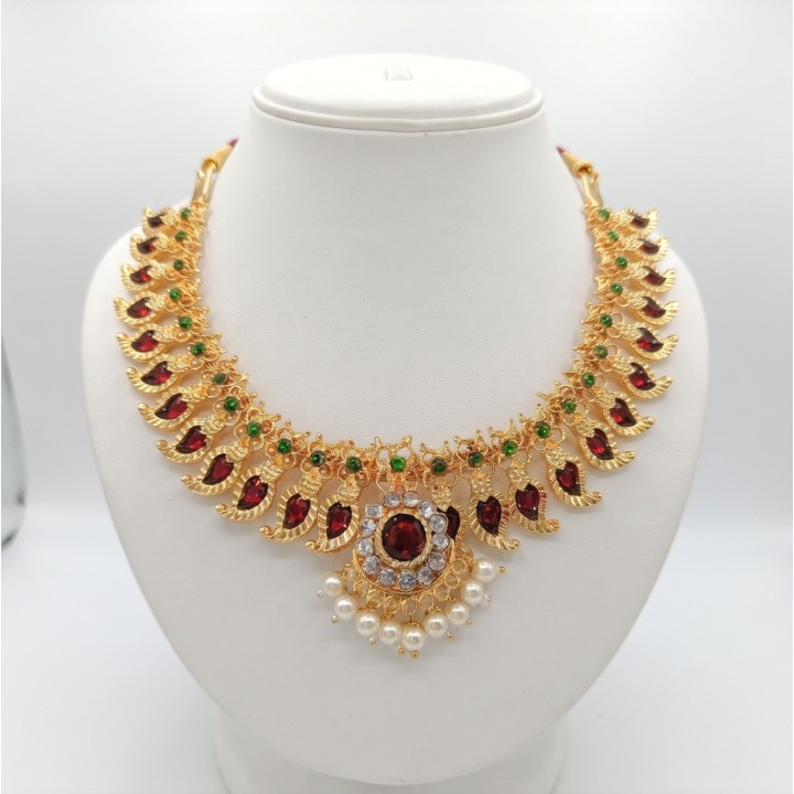 NECKLACE 5763 MEROON MANGO