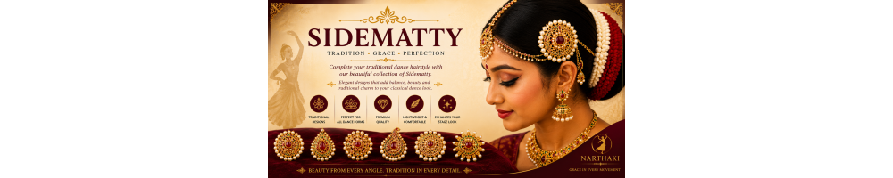 Complete your traditional dance hairstyle with Narthaki’s elegant