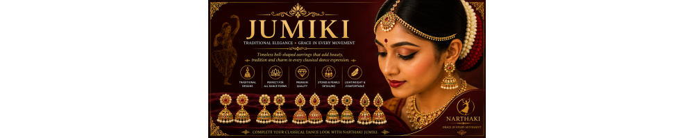 Add timeless elegance to your traditional dance look with Narthaki’s