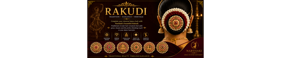 Complete your traditional dance hairstyle with Narthaki’s elegant coll