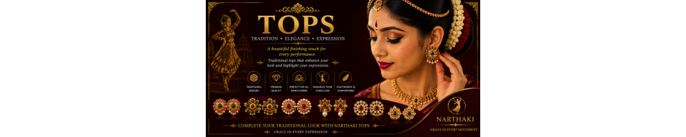 Add a touch of traditional elegance to your dance look with Narthaki’s